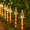 Red Tube LED Solar Pentagram , Outdoor Waterproof Lawn Light, Snowflake Christmas Tree Bell Courtyard Decoration