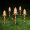 Red Tube LED Solar Pentagram , Outdoor Waterproof Lawn Light, Snowflake Christmas Tree Bell Courtyard Decoration