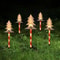 Red Tube LED Solar Pentagram , Outdoor Waterproof Lawn Light, Snowflake Christmas Tree Bell Courtyard Decoration