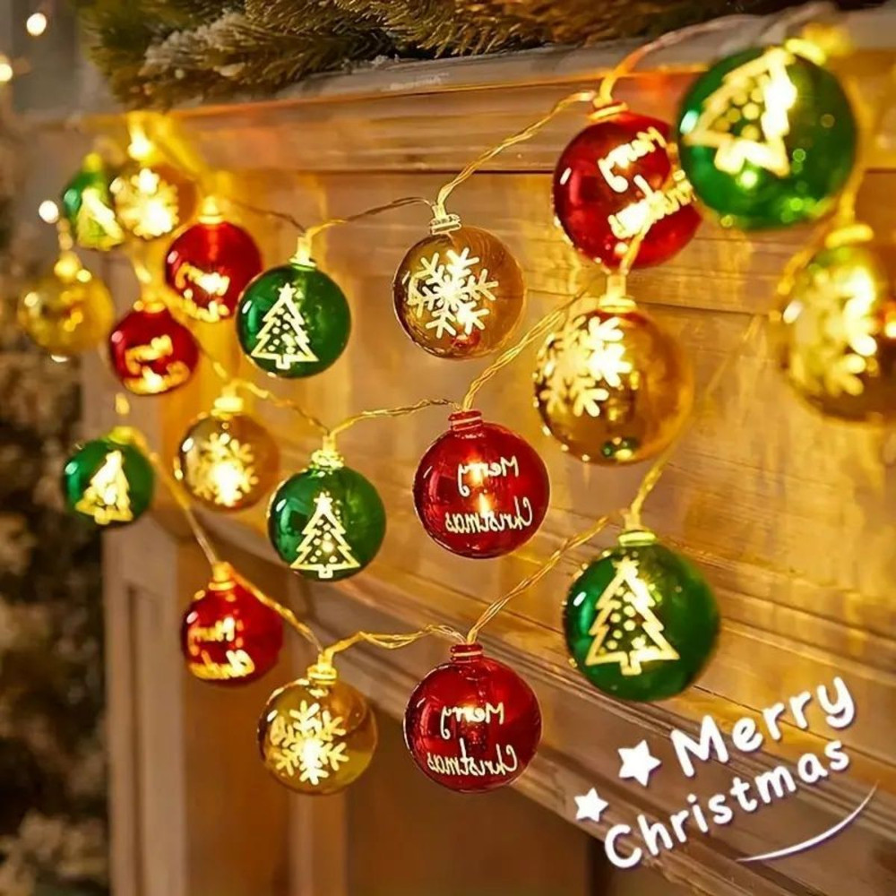 Christmas Holiday Cartoon Snowman Light String, Scene Atmosphere Decoration Light, LED Christmas Light String