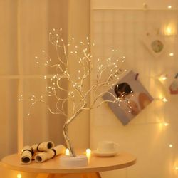 usb battery operated starry copper string lights, led warm white tree lights, indoor outdoor ramadan lighting