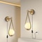 LED Wall Lamps with Bulb, Black Copper Indoor LED Wall Lights, With Plug Switch for Bedroom, Wall Sconce Decor