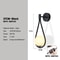 LED Wall Lamps with Bulb, Black Copper Indoor LED Wall Lights, With Plug Switch for Bedroom, Wall Sconce Decor