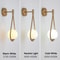 LED Wall Lamps with Bulb, Black Copper Indoor LED Wall Lights, With Plug Switch for Bedroom, Wall Sconce Decor