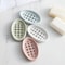 Self Draining Oval Silicone Soap Dish, Sink Counter Organizer, Multifunctional Bathroom Storage Rack Holder Tray