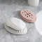 Self Draining Oval Silicone Soap Dish, Sink Counter Organizer, Multifunctional Bathroom Storage Rack Holder Tray