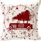 Car With Tree Deer Happy Winter Linen Pillowcase Cushion Sofa Living Room Merry Christmas Snowflake 1