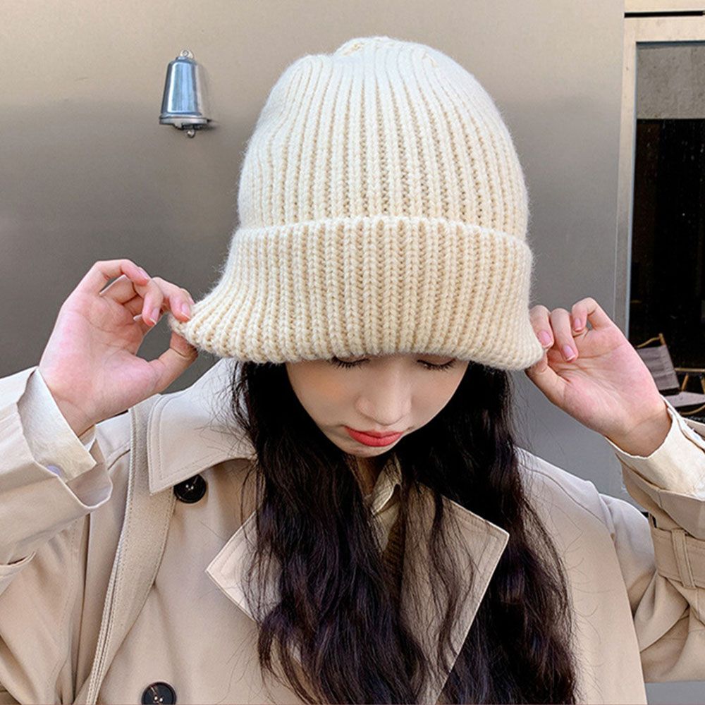Caps Men Hats Solid Color Hip Hop Unisex Female Beanies Winter Warm Hats For Women Casual Stacking 2