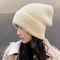 Caps Men Hats Solid Color Hip Hop Unisex Female Beanies Winter Warm Hats For Women Casual Stacking 5