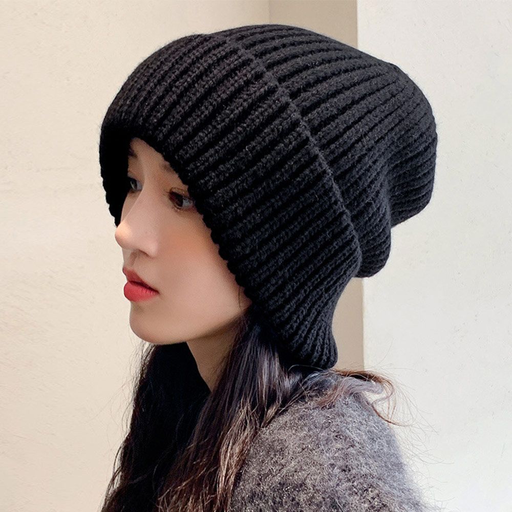 Caps Men Hats Solid Color Hip Hop Unisex Female Beanies Winter Warm Hats For Women Casual Stacking 8