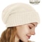 Pure Wool Knitted Womens Winter Hat Satin Lined Beanies Soft Warm Sleep Cover Elastic Fashion Slouc 12
