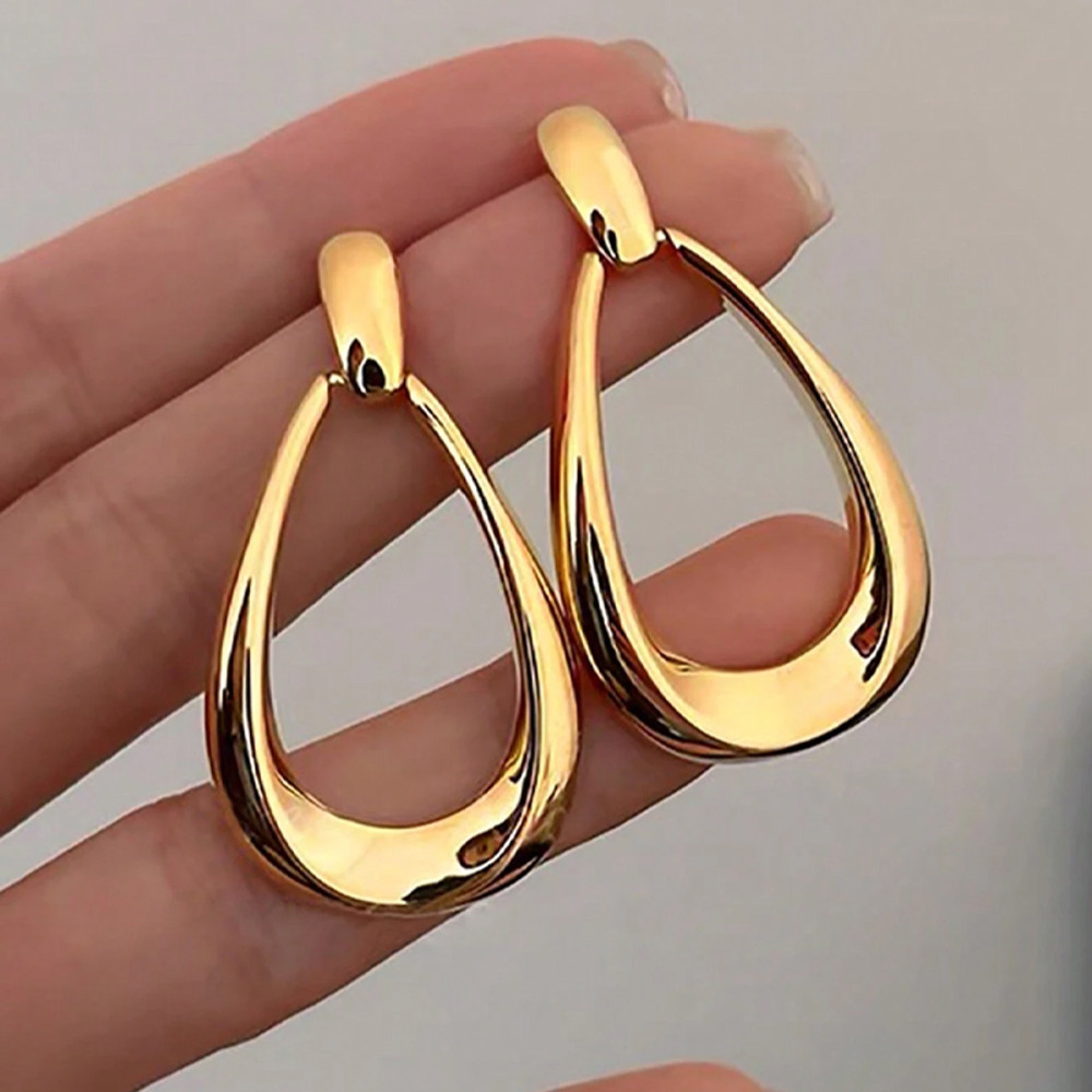 Fashion Geometric Earrings For Women Simple French Style Jewelry Luxurious Drop Earring Daily Vacat 0