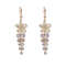 Shiny Zircon Opal Wedding Jewelry Gift Luxury Crystal Flower Tassel Drop Girls Party Earrings Long 5
