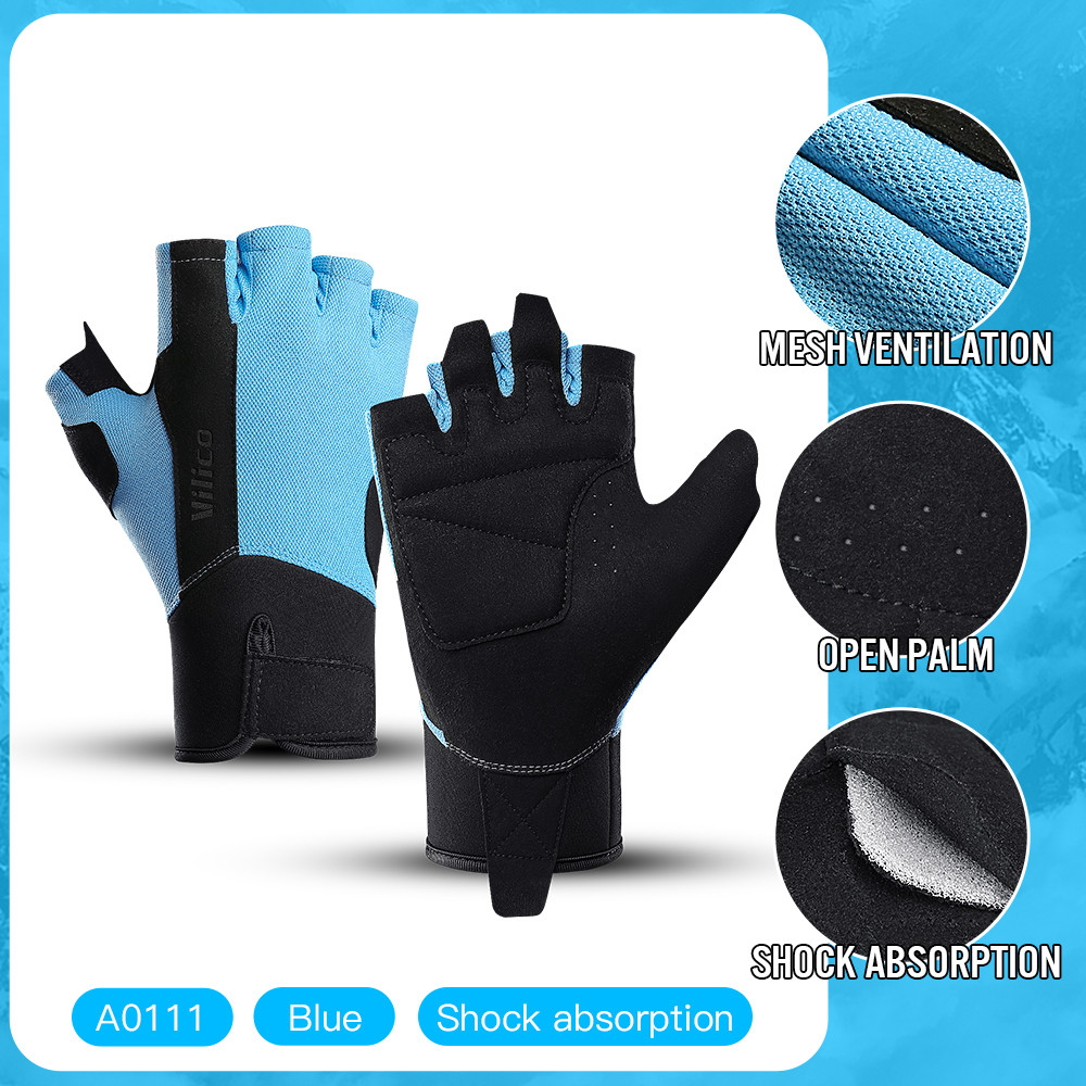 Gym Lifting Workout Gloves Men Women, Wrist Belt Fitness Climbing, Work Out Shock Absorb Foam Pad Palm Crossfit