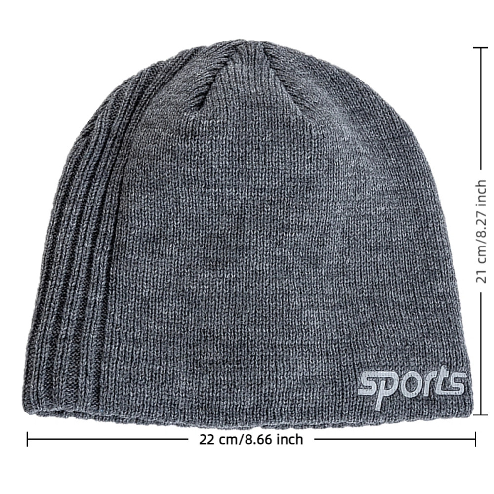 Fashion Knitted Hats For Men And Women Unisex Sports Jacquard Winter Hats Plush Fur Lined Outdoor B 1