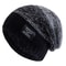 Female Winter Mixing Color Label Decor Knitted Hats Hot Sale Women Slouchy Winter Hats Plush Fur Li 1