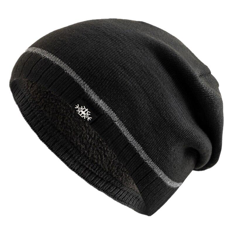Outdoor Men Warm Ski Beanie Cap Hot Sale Winter Hats Casual Snow Label Decor Winter Luxury Knitted 6