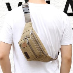 multi-functional men's waist bag, large capacity phone wallet multi-functional male's shoulder bags
