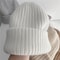 Warm Rabbit Fur Knit Hat DoubleLayer Womens Winter Hat Thick Wool Hat Casual Hat Toe Cap Cold Hat 4 0