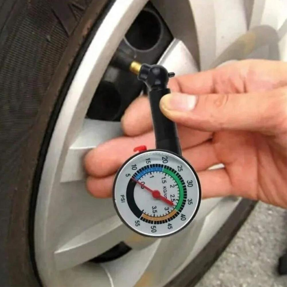 Auto Tire Pressure Gauge, High Precision Tyre Inflation, Degree Chuck for Cars, Motorcycles, Bicycles