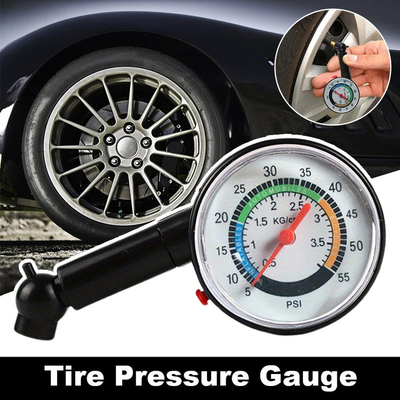 Auto Tire Pressure Gauge, High Precision Tyre Inflation, Degree Chuck for Cars, Motorcycles, Bicycles