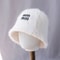 Winter Bucket Hats for Women, Soft Warm Plush Rabbit Fur, Knitted Fisherman Hat with Letter