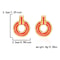 Trendy Round Stud Earrings for Women, Vintage Stainless Steel, Red White Enamel Metal Circle Earring, Punk Party Jewelry
