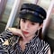 Black Womens Beret Hat PU Leather Vintage England Flat Top Newsboy Cap Artist Fashion Casual Painte 3