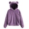 Cute Loose Hoodie With Bear Ears Winter Korean Fashion Fluffy Hooded Warm Sweatshirt Solid Long Sle 14