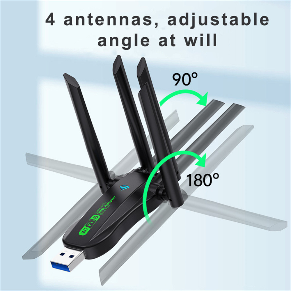 Antenna WiFi USB Adapter Dual Band Bluetooth For Laptop Dongle USB Wireless Card Receiver For PCLap 4