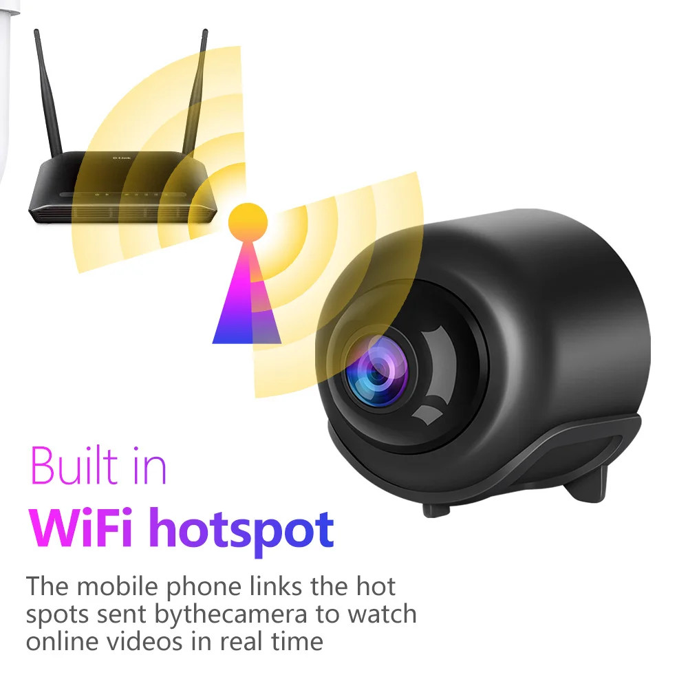 New Mini Camera Intelligent WiFi Mini Camera Home Indoor Night Vision Safety Protection Audio Video 3