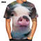 Funny Pig Printing Tshirt Comfortable And Breathable Popular Novelty Summer Top For Casual Wear 0