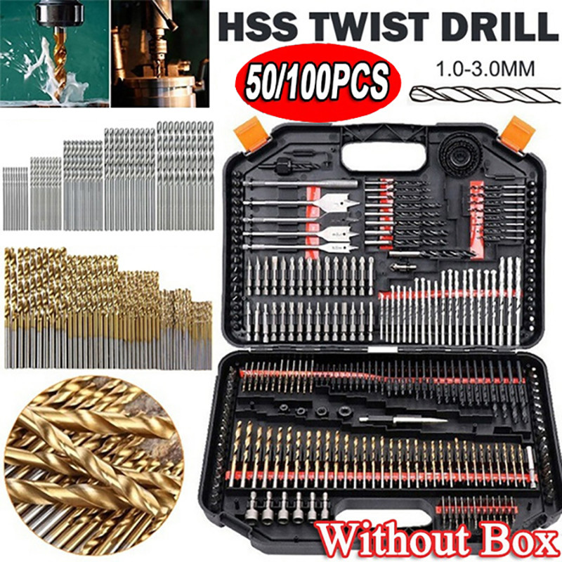 Titanium Plated Highspeed Steel Titanium Coated Drill Bits Set For Metal Wood Aluminum Drilling Too 2