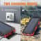 Waterproof Solar Power Bank Dual 5V USB Ports With LED Flashlight Compass For Outdoor Use 5