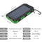 Waterproof Solar Power Bank Dual 5V USB Ports With LED Flashlight Compass For Outdoor Use 7