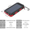 Waterproof Solar Power Bank Dual 5V USB Ports With LED Flashlight Compass For Outdoor Use 9