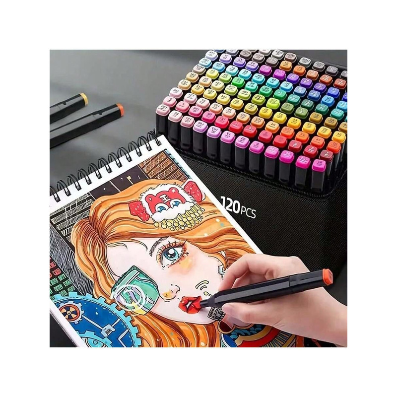 Watercolor Brush Pens Dual Tip OilBased Markers Art Marker Set For Art Students 0