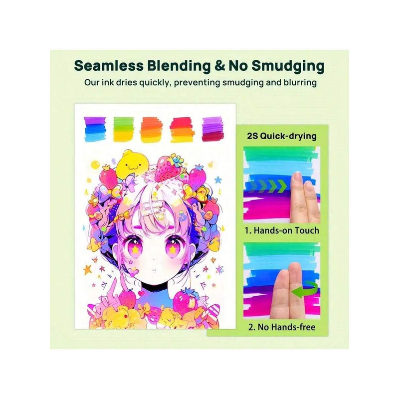 Watercolor Brush Pens Dual Tip OilBased Markers Art Marker Set For Art Students 1