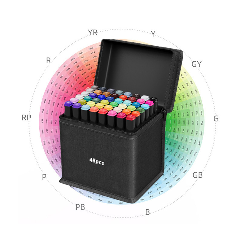 Watercolor Brush Pens Dual Tip OilBased Markers Art Marker Set For Art Students 8