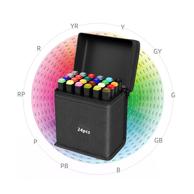 Watercolor Brush Pens Dual Tip OilBased Markers Art Marker Set For Art Students 7