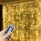 USB Powered LED Curtain String Lights With Remote Control Modes For Bedroom And Christmas Home Deco 8