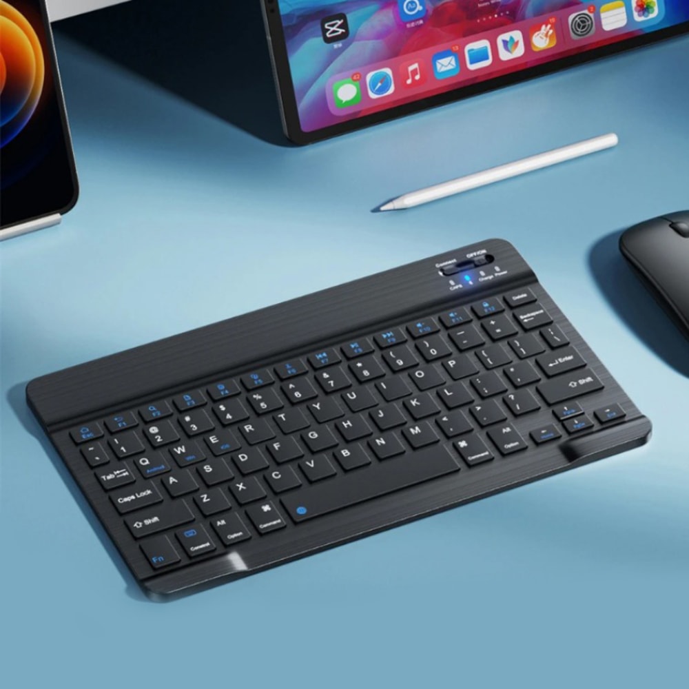 Portable Universal Bluetooth-Compatible Keyboard for Android iOS Windows Slim Wireless Keyboard