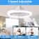 LED Ceiling Fan Light with Remote Control, Adjustable Wind Speed for Bedroom, Kitchen and Home Decoration