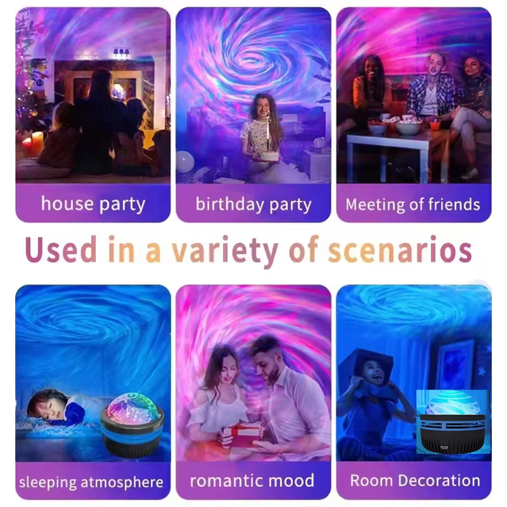 Colorful Galaxy Sky Projector LED Bedroom Night Light Kids Room Decoration Christmas Party Decorati 4
