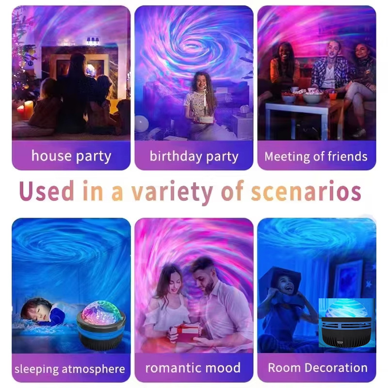 Colorful Galaxy Sky Projector LED Bedroom Night Light Kids Room Decoration Christmas Party Decorati 4