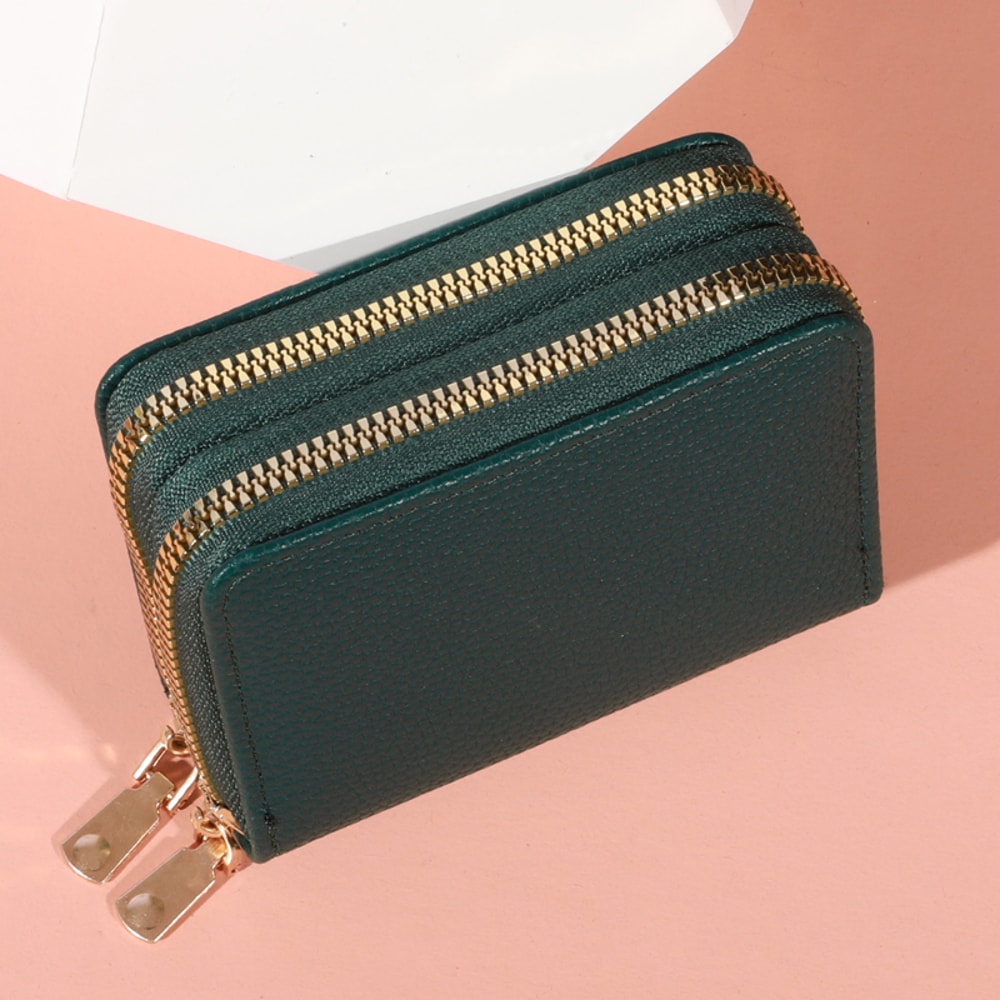 LycheePattern Fashion Purse Large Capacity Coin Purse With Zipper Women Zipper Short Style Multi Ca 6