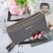 Luxury Womens Wallet Double Zipper Clutch PU Leather Tassel Coin Purse Card Holder Money Phone Bag 9