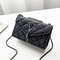 Multifunctional Luxury Messenger Shoulder Bag PU Leather Plaid Crossbody Female Tassel Purse
