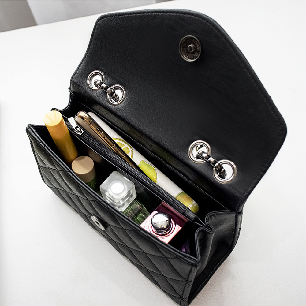 Multifunctional Luxury Messenger Shoulder Bag PU Leather Plaid Crossbody Female Tassel Purse