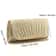 Metallic Ruched Evening Bags Small Envelope Shaped Box Purse for Party Wedding Event Luxury Handbag for Women